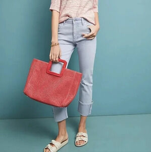 Anthropologie Pilcro distressed slim straight  jeans light purple blue size 28